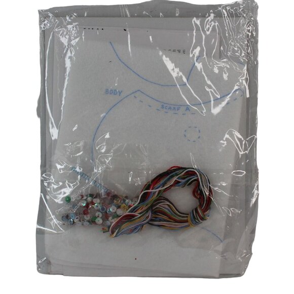 Felt Embroidery Christmas Stocking Kit 5055 Snowman with Broom Design Works 16" - Picture 3 of 6